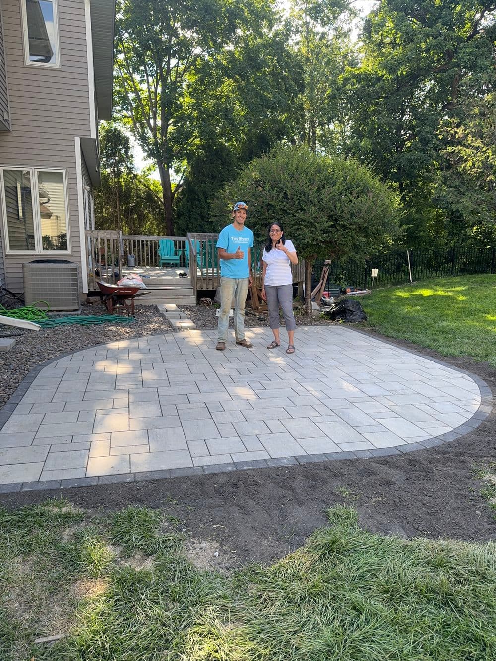 Gallery photos for Custom Eye-Shaped Paver Patio Built in Maple Grove: Image #2