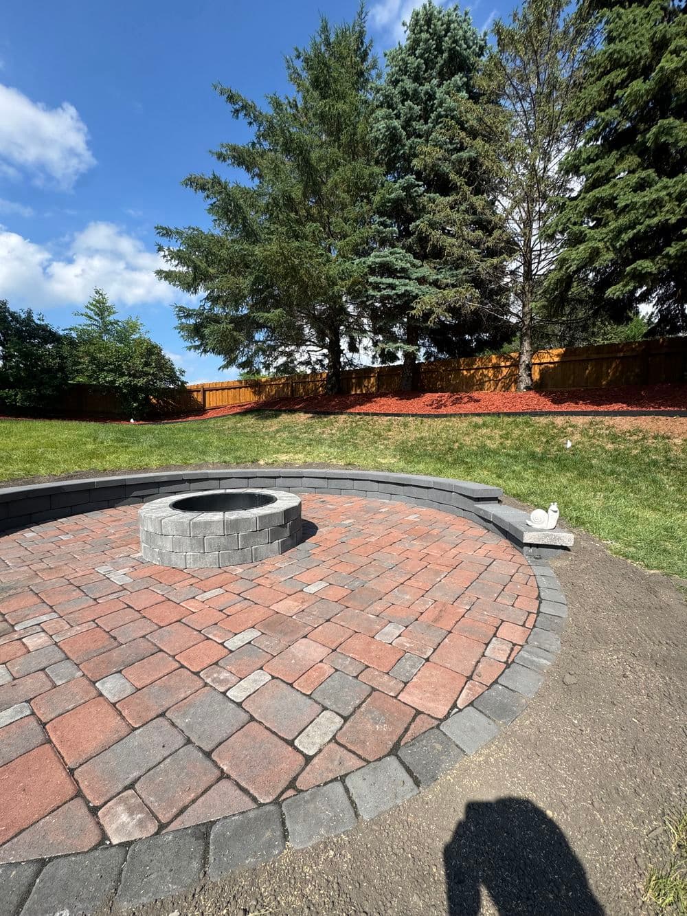 Gallery photos for Paver Patio, Fire Feature, and Sitting Wall Built in Maple Grove: Image #2